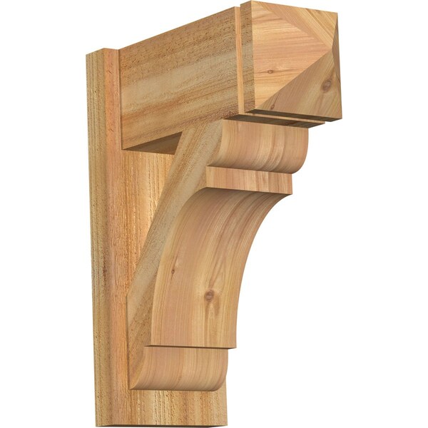 Ekena Millwork Olympic Rough Sawn Arts and Crafts Outlooker, Western Red Cedar, 8"W x 18"D x 22"H OUT08X18X22OLY03RWR - main